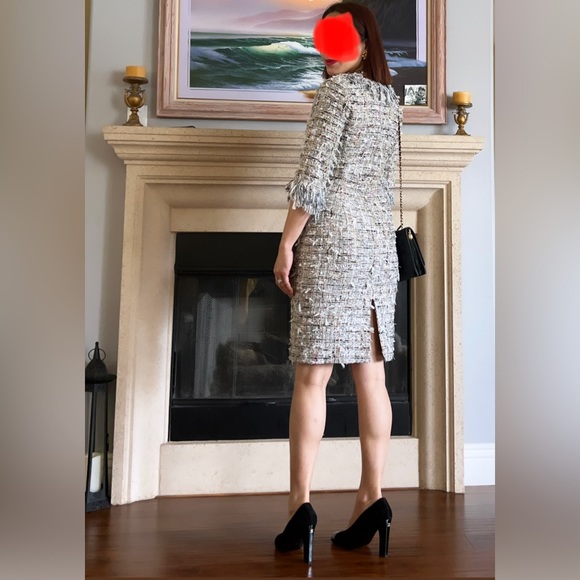 Chanel Cap Toe Blk Suede  Platform High Heel Round Toe W Pump size 9.5 - Picture 10 of 16